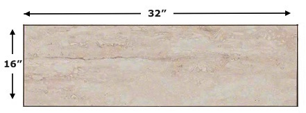 MS International Veneto White 16x32 Travertine Porcelain Tile