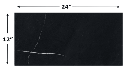 Nero Marquina Black Marble 12x24" Honed Marble Tile