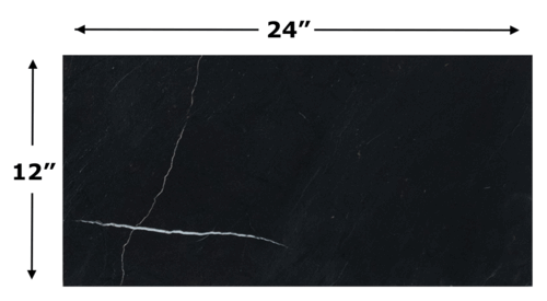 Nero Marquina Black Marble 12x24" Polished Marble Tile