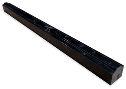 Nero Marquina Honed Black Marble Center Lip Square Pencil Nero Marquina Honed Black Marble Center Lip Square Pencil