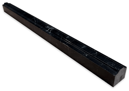 Nero Marquina Honed Black Marble Center Lip Square Pencil