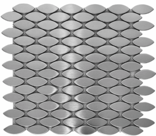 Oval Ellipse Stainless Steel Metal Mosaic Tile