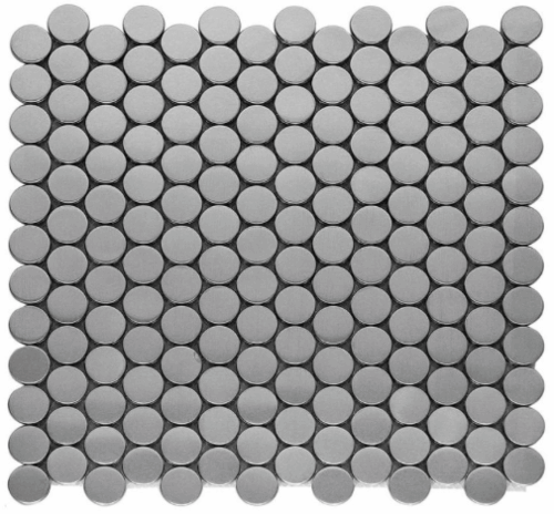 Penny Round Metal Mosaic Stainless Steel Tile (1" Size) Wall Tile
