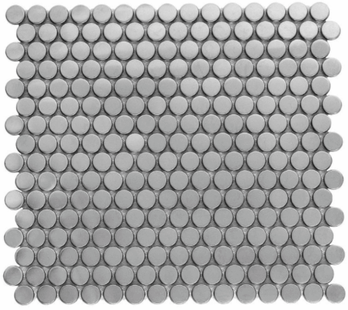 Penny Round Metal Mosaic Stainless Steel Tile (3/4") Wall Tile