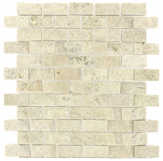 Puebla 1x2 Splitface Onyx Marble Mosaic Tile