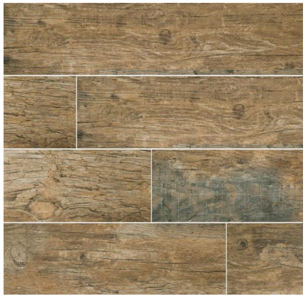 MS International Natural 6x24 Wood Hand Scraped Plank Porcelain Tile