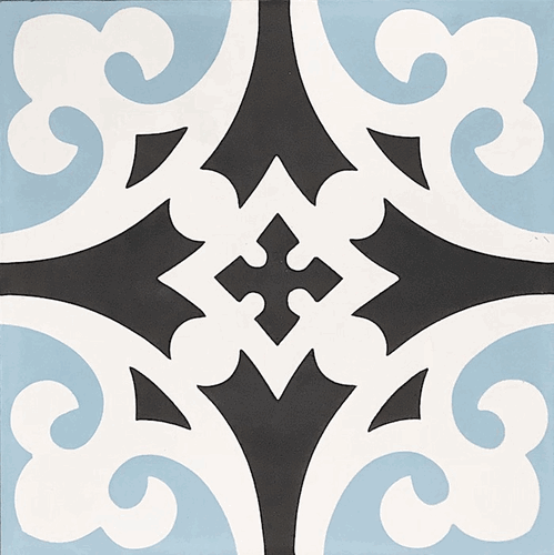 (SAMPLE 1 PIECE) Handmade Encaustic Cement Tiles Leon Blue
