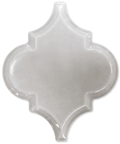 (SAMPLE 1 PIECE) Arabesque Vento Gray Beveled Gloss Loose Single Tile