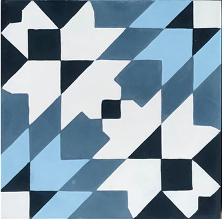 (SAMPLE 1 PIECE) Handmade Casablanca Blue Cement Tile