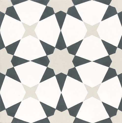 (SAMPLE 1 PIECE) Handmade Encaustic Medina Cement Tiles Linen