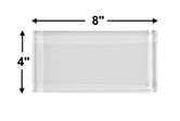 (SAMPLE 2 PIECES) Brilliant White Glass 4x8 inch Subway Tile