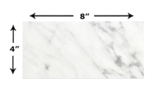 (SAMPLE) 2 Pieces Carrara Venato Marble Honed 4x8" Subway Tile 