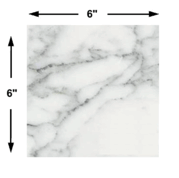 (SAMPLE) 2 Pieces Carrara Venato Polished 6x6" Tile