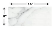 (SAMPLE 6x12" PIECE) Carrara Venato Marble Honed 8x16" Floor and Wall Tile