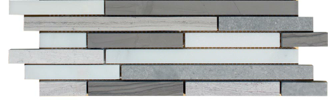 (SAMPLE STRIP) Arctic Storm Interlocking Marble Mosaic Tile