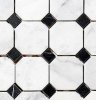 (Sample) Carrara Venato 2" Octagon Honed Mosaic Tile