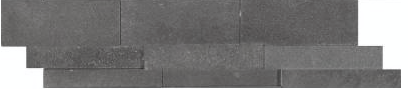 (SAMPLE STRIP 3"x12) Neptune 3D Honed Basalt Mosaic Tile