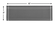 (SAMPLE PIECE) Ocean Gray Glass 4x12 inch Subway Tile