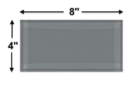 (SAMPLE PIECE) Ocean Gray Glass 4x8 inch Subway Tile
