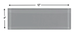 (SAMPLE) Smoke Gray 4x12" Glass Subway Tile