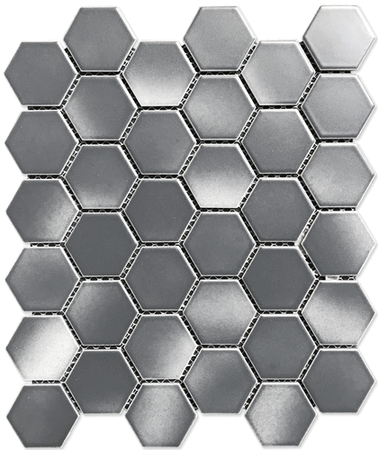 Shades of Gray 2" Hexagon Porcelain Matte Mosaic Floor Wall Tile