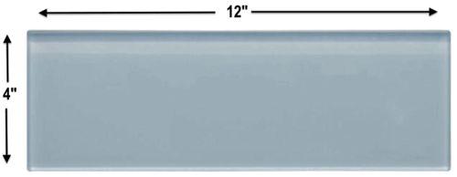 Sky Blue Glass 4x12 inch Subway Tile (8mm)