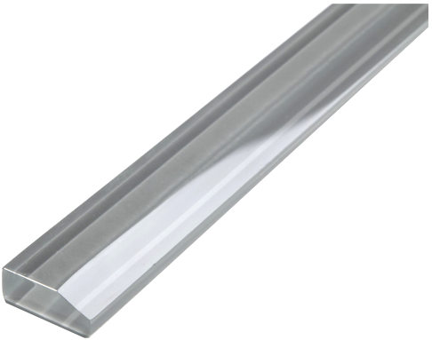 Smoke Gray Glass 12 Inch Bullnose Liner Trim