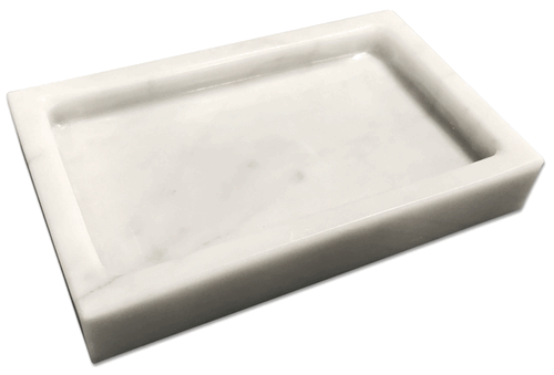 Soap Dish Polished Carrara Venato Marble
