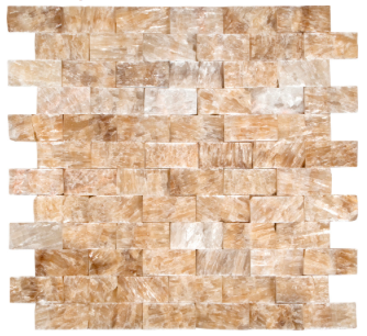  Soleil Onyx Marble Splitface Mosaic Tile