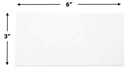 Subway 3x6 White Gloss Ceramic Wall Tile