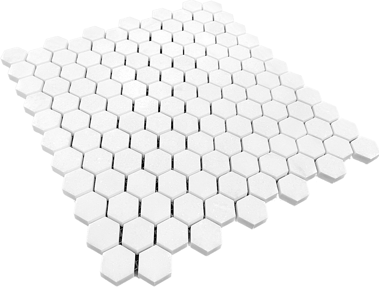 Thassos White Greek 1" Hexagon Honed Marble Mosaic Tile
