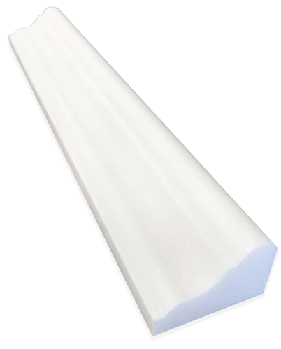 Thassos White Greek Honed 12" Marble Chair Rail Molding