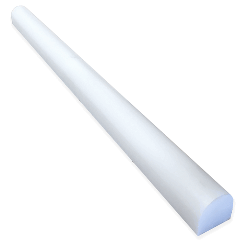 Thassos White Greek Polished 12" Marble Pencil Molding Trim