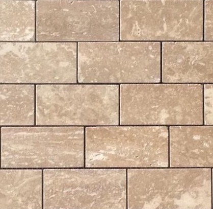 Travertine 2x4" Honed and Filled Straight Edge Mosaic Tile