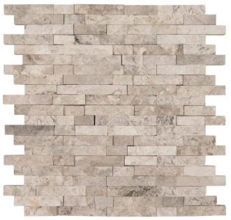 Tundra Gray Splitface Marble Mosaic Tile