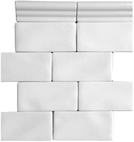 Whisper White 3 x 6" Handcrafted Glazed Premium Tile