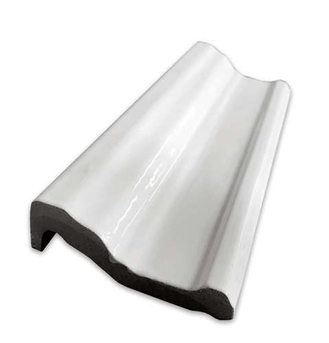 White Cornice Chair Rail Trim Piece Matte Finish