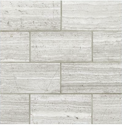 Athens Silver Cream 3 x 6 Honed Marble Floor and Wall Tile