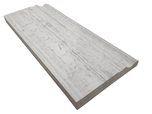 Athens Silver Cream Honed 5x12" Marble Baseboard