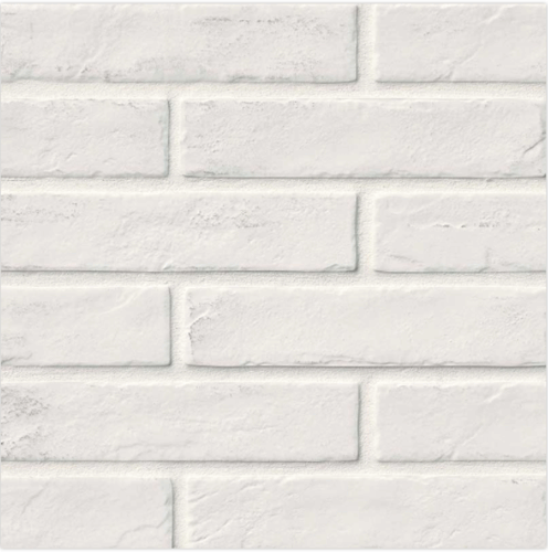 Capella White Wash Brick 2 x 10 in. Matte Porcelain Floor Wall Tile