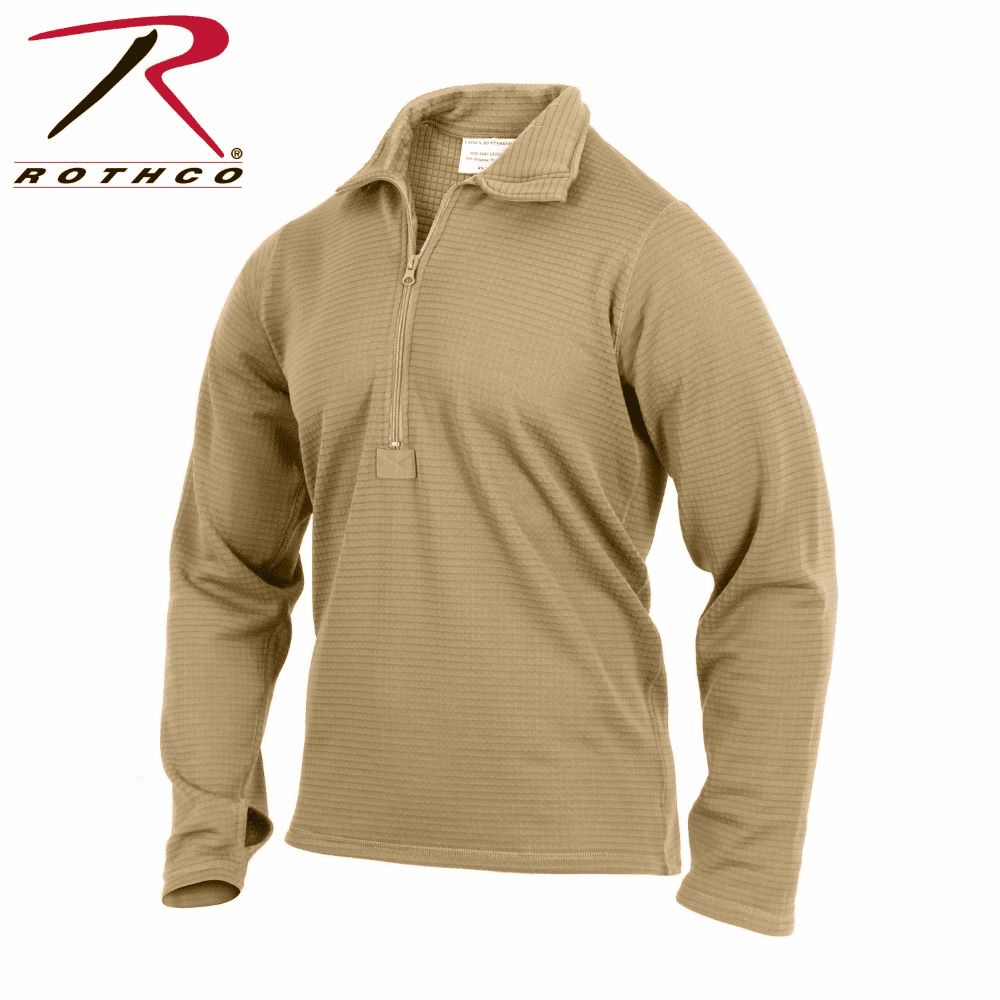 ROTHCO ECWCS GEN 3 MID-WEIGHT UNDERWEAR TOP (Level II)-AR 670-1 COYOTE