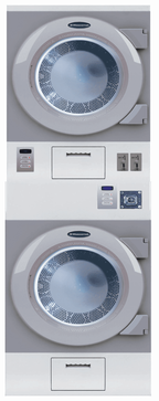Crossover DAWS2ENM Commercial Stacked Electric Dryers, Non-Coin Model, Stainless Steel, 7.5 Cubic Foot Capacity, Energy Star Rated