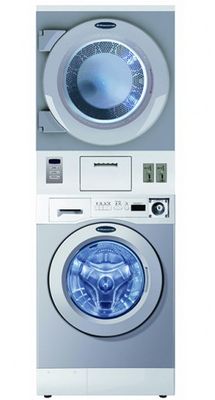Crossover WDSENM Commercial Stacked Washer and Electric Dryer, Non-Coin Model, Front Controlled, 120/240/60/1, 30A Breaker, Energy Star Rated