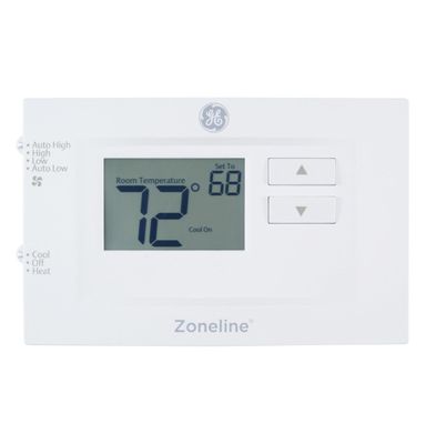GE RAK149F2A PTACNon-Programmable Digital Remote Wall Thermostat with Single Stage Cooling and Single Stage Heating for Heat Strip Models, 5 Wire Thermostat