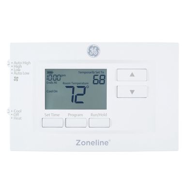GE RAK149P2A PTAC Heat Pump Programmable Digital Remote Thermostat with Single Stage Cooling and 2 Stage Heating, 6 Wire Thermostat