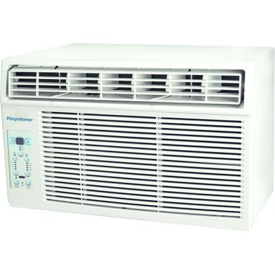 Keystone KSTAW06BE Window Air Conditioner with Electronic Controls, 6,000 BTU, 115 Volt, EER Rating of 11.2, Remote Control and Window Kit Included