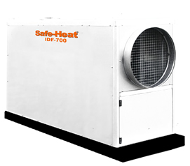 Safe Heat IDF-700-LP/NG Temporary Industrial Heater, 700,000 BTU/hr  Self-Contained, Indirect-Fired, Portable Heater | Omega Fields, Inc.