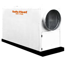 Safe Heat IDF-700-LP/NG Temporary Industrial Heater, 700,000 BTU/hr  Self-Contained, Indirect-Fired, Portable Heater | Omega Fields, Inc.