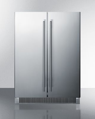 SUMMIT CLASSIC COLLECTION CL64FDSS French Door Built-In Wine-Beverage Center, Stainless Steel Doors