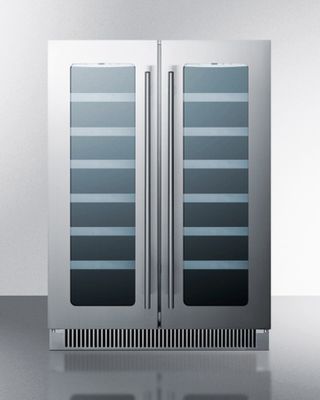 SUMMIT CLASSIC COLLECTION CLFD24WC French Door Dual Zone Built-in Wine Cellar